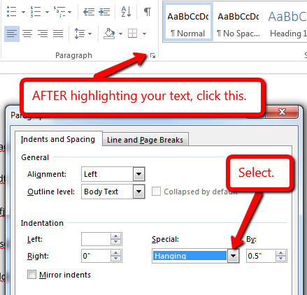 set indent in word for mac 2016